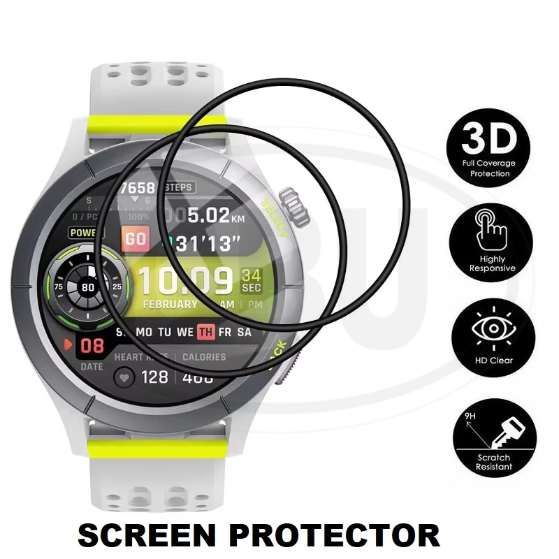 [2pcs] Amazfit Cheetah (Round) 3D Full Cover Screen Protector / Tempered Glass - Full Screen