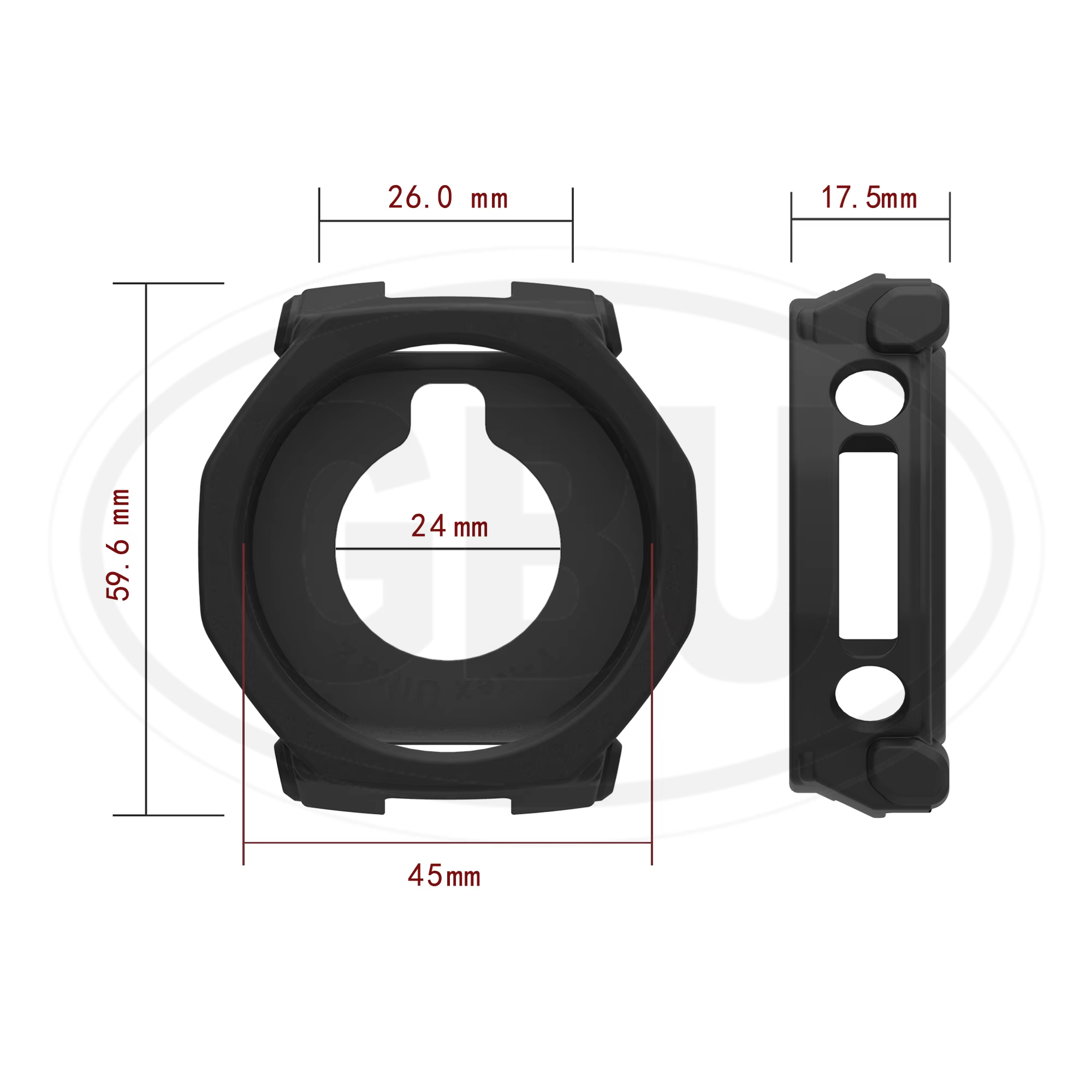 Amazfit T-Rex Ultra 2 Sarung Full Built-in Tempered Glass Cover / Sarung Half Silikon - No Screen