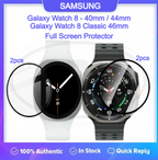 [2pcs] Samsung Galaxy Watch 8 40mm / Samsung 8 44mm / Samsung 8 Classic 3D Full Cover Screen Protector - Full Screen