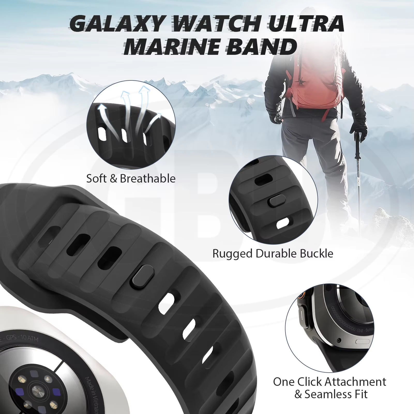 Samsung Galaxy Watch Ultra 2 / Samsung Ultra Watch Nylon Tali Silikon Lembut / Watch Strap (High Quality)