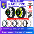 Coros Pace Pro Silicone and Full Cover Case with Tempered Glass Protector Screen - 2-in-1 TPU Cover
