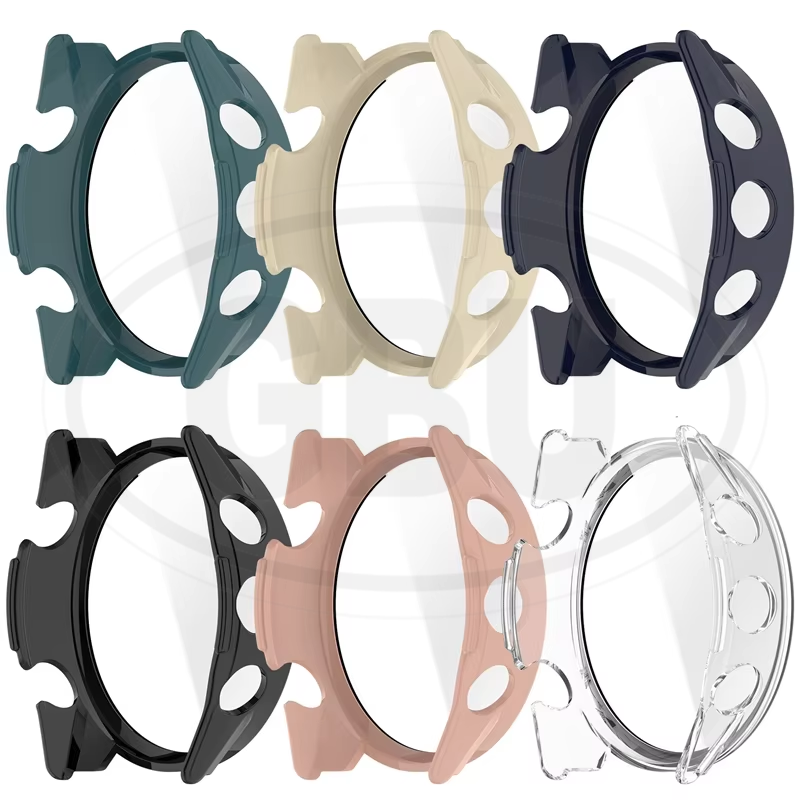 Garmin Forerunner 970 / Forerunner 970 Sarung Full Built-in Tempered Glass / Sarung Half Silikon - No Screen