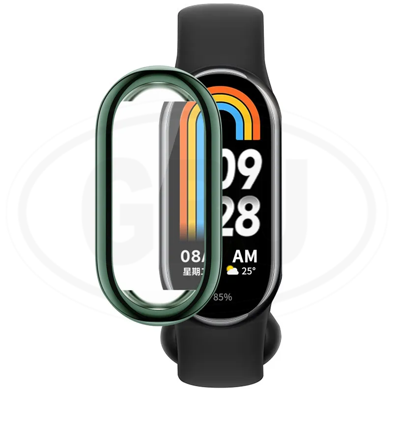 Compatible with Xiaomi Smart Band 8 / Mi Band 8 / Band 8 Sarung Full TPU Built-in Screen Protector Cover (NOT ORIGINAL)