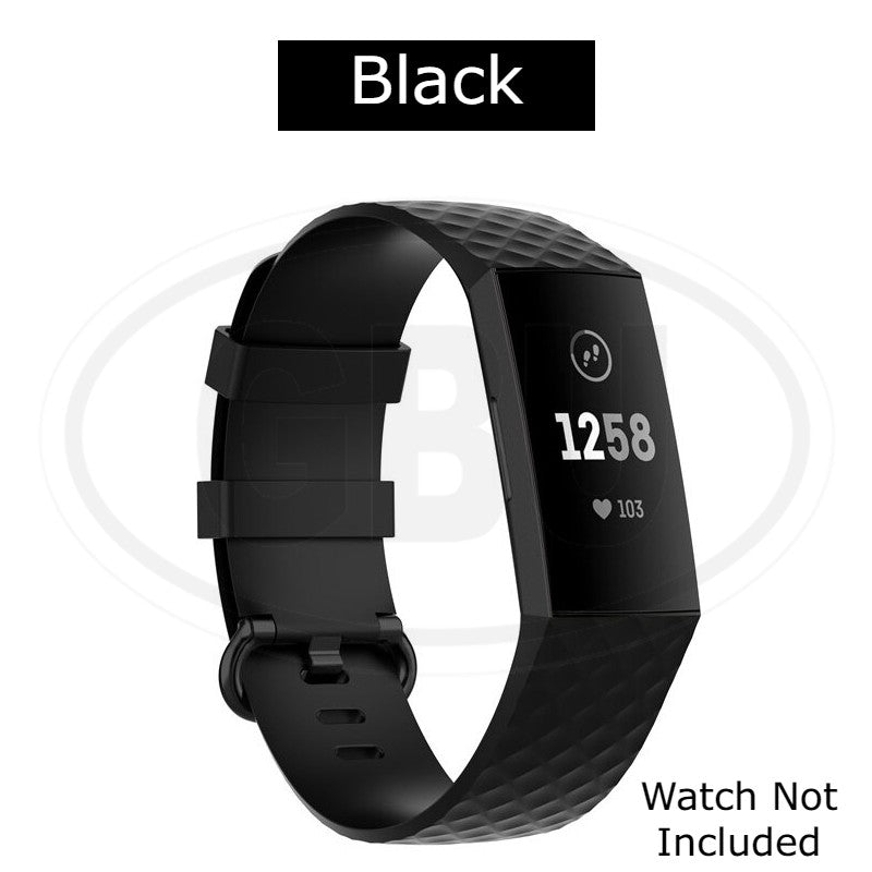 Fitbit Charge 3 4 Smart Watch Soft Silicone Replacement Band Strap - Small and Large size