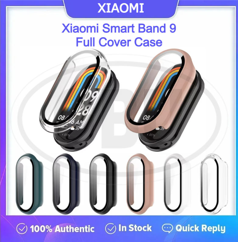 Xiaomi Smart Band 9 / Mi Band 9 Full Cover Case 2-in-1 with Tempered Glass Protector Screen