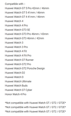 HUAWEI Watch GT5 GT5 Pro / GT4 / GT3 3 Pro / GT2 pro / Watch 4 4 Pro / Watch 3 3 Pro Silicone Charger Stand Holder