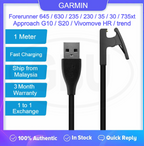Garmin Lily 2 / Lily / Forerunner 645 / Forerunner 235 / FR735XT/ FR630 / FR230 / FR35 / FR30 / G10 / S20 / Vivomove HR USB Charging Clip Cable
