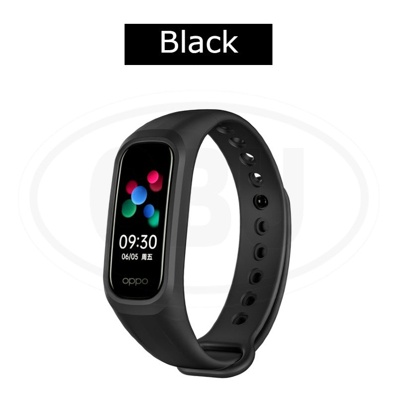 OPPO Band Silicone Wristband Replacement Strap Band - Black Color Buckle