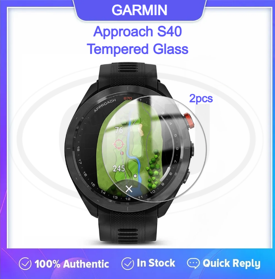 [2pcs] Garmin Approach S40 Screen Protector HD Tempered Glass