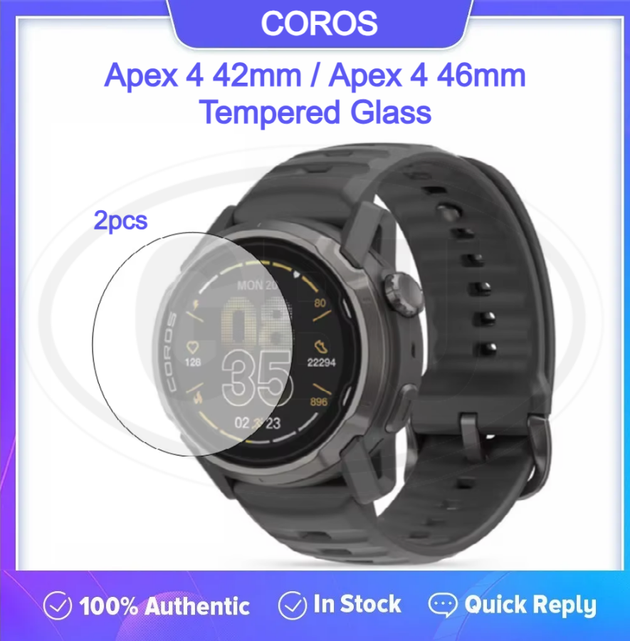 [2pcs] Coros Apex 4 42mm / Apex 4 46mm Screen Protector HD Tempered Glass