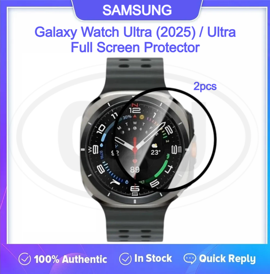 [2pcs] Samsung Galaxy Watch Ultra (2025) / Samsung Ultra 47mm 3D Full Cover Screen Protector - Full Screen