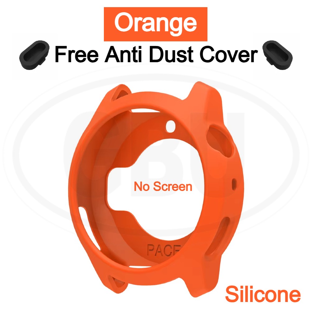 Coros Pace 4 Sarung Full Built-in Tempered Glass Cover / Sarung Half Silikon - No Screen  PERCUMA Anti-Dust Cover
