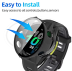 Garmin Forerunner 970 / Forerunner 970 Sarung Full Built-in Tempered Glass / Sarung Half Silikon - No Screen