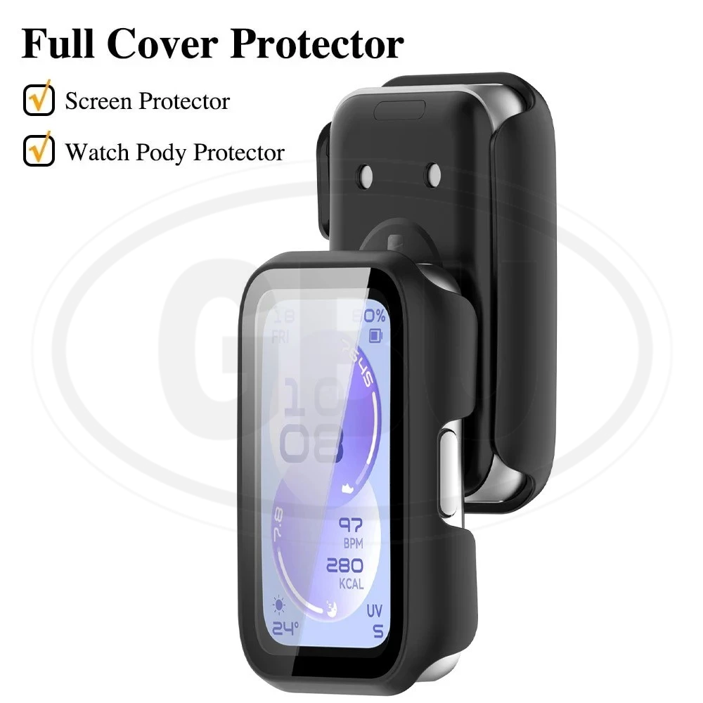 Huawei Band 11 / Huawei Band 11 Pro Sarung Full Built-in Tempered Glass / Sarung Half Silikon - No Screen Cover