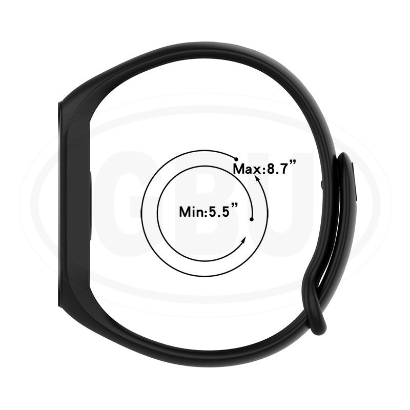 Xiaomi MI Band 7 / Band 6/ Band 5 Silicone Replacement Strap Band - Black Color Buckle