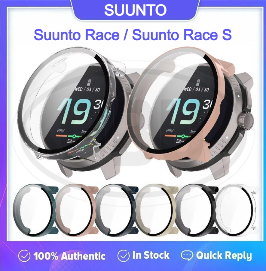 Suunto Race / Suunto Race S Sarung Full Built-in Tempered Glass Cover