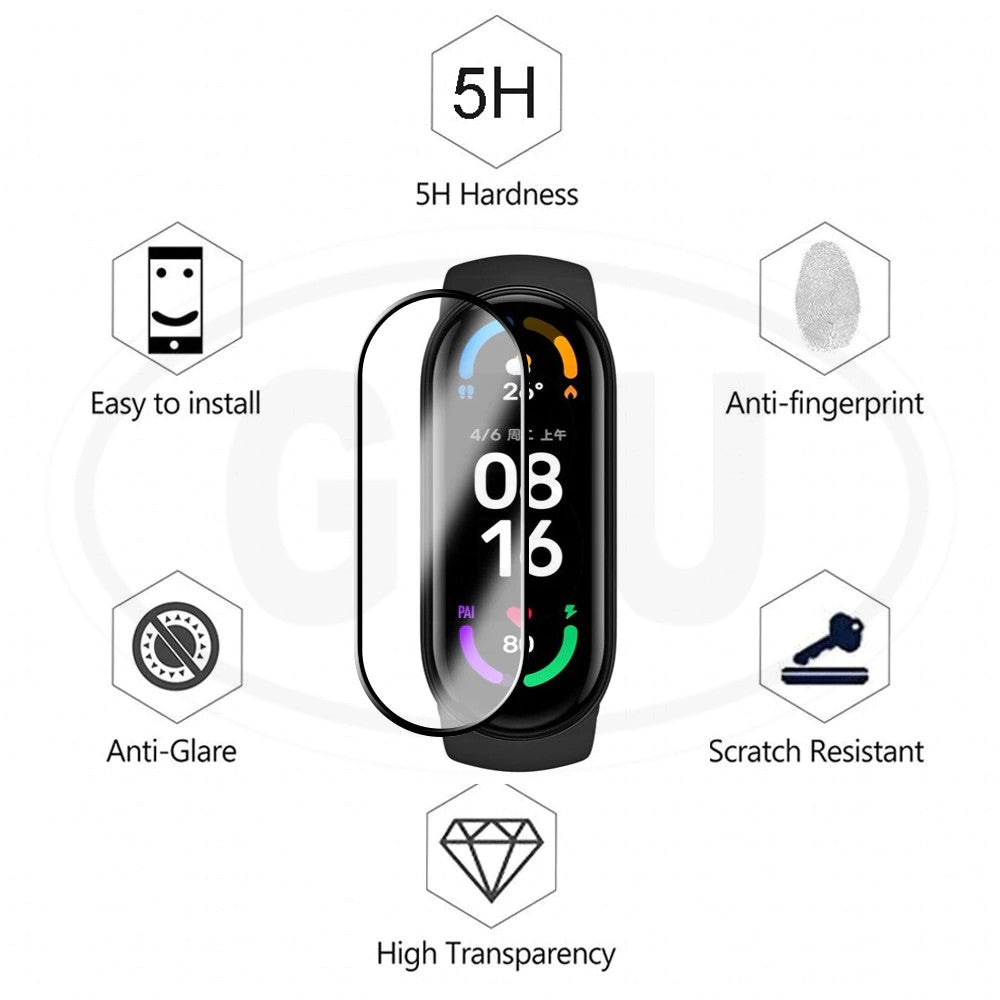 [2pcs] Xiaomi MI Band 8 / MI Band 7 / Band 6 / Band 5 / Band 4 3D Full Cover Screen Protector - Full Screen