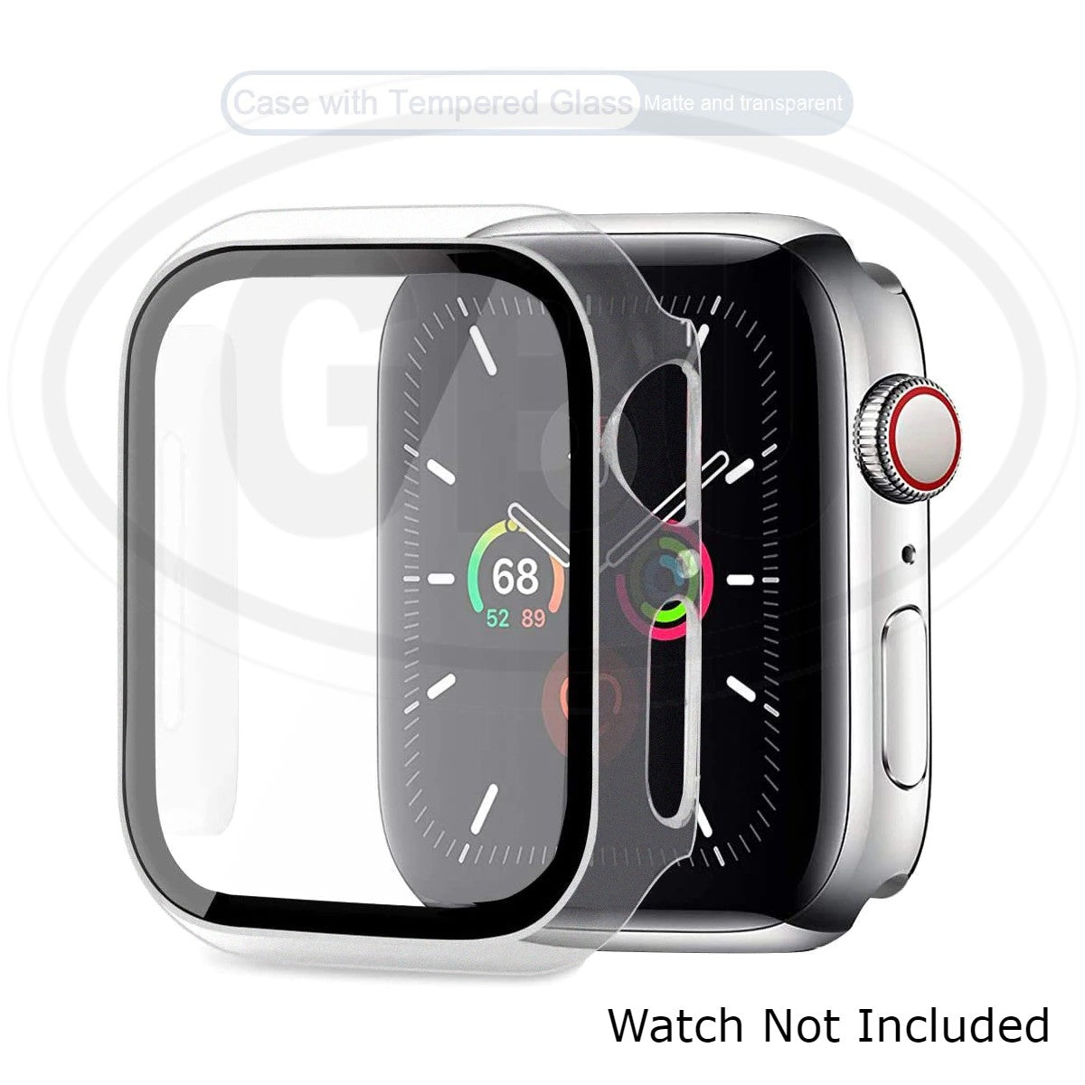 Apple Watch Series 9/8/7/SE/6/5/4/3/2/1 For 38mm/40mm/41mm/42mm/44mm/45mm/49mm Cover Case with Tempered Glass Screen