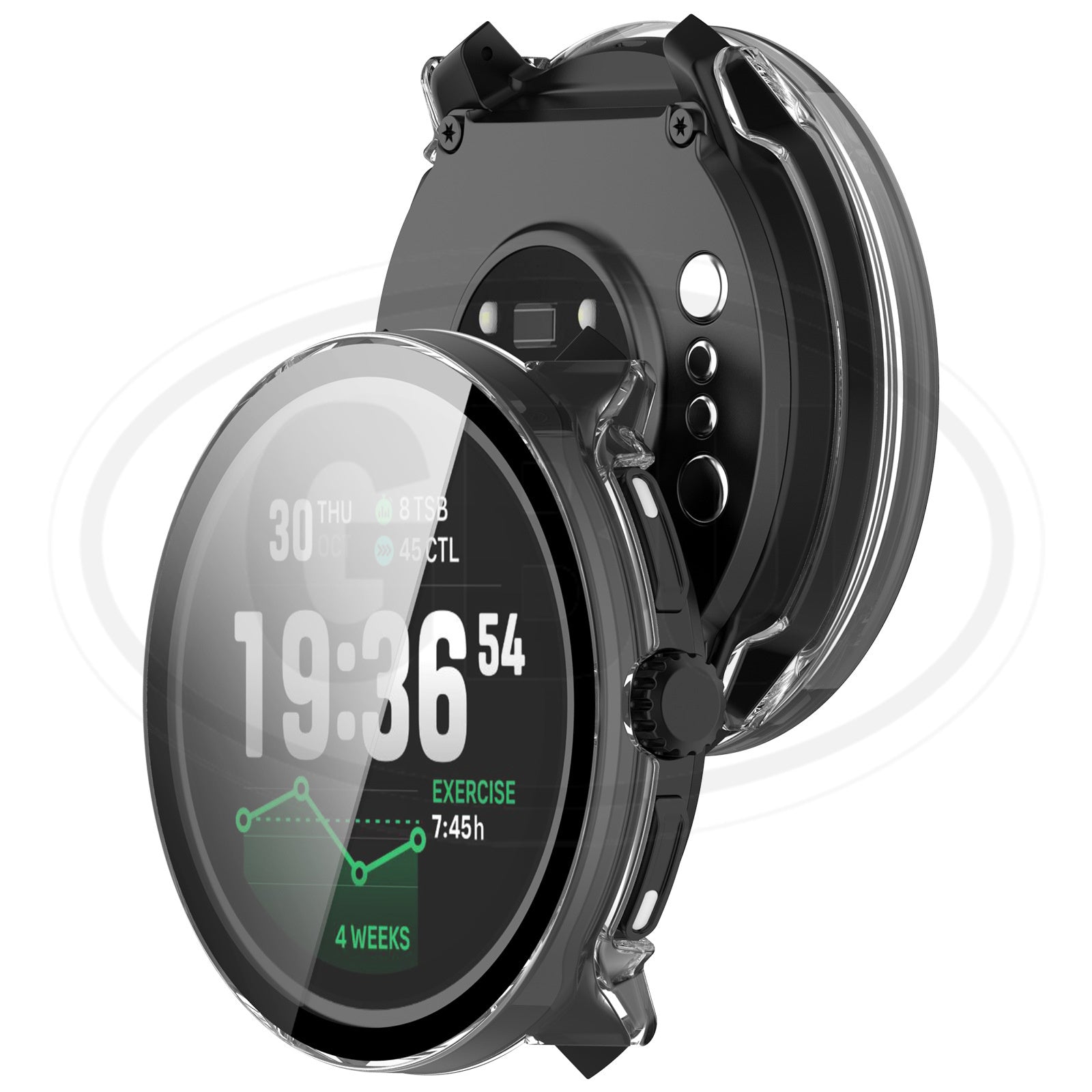 Suunto Race 2 Sarung Full Built-in Tempered Glass Cover