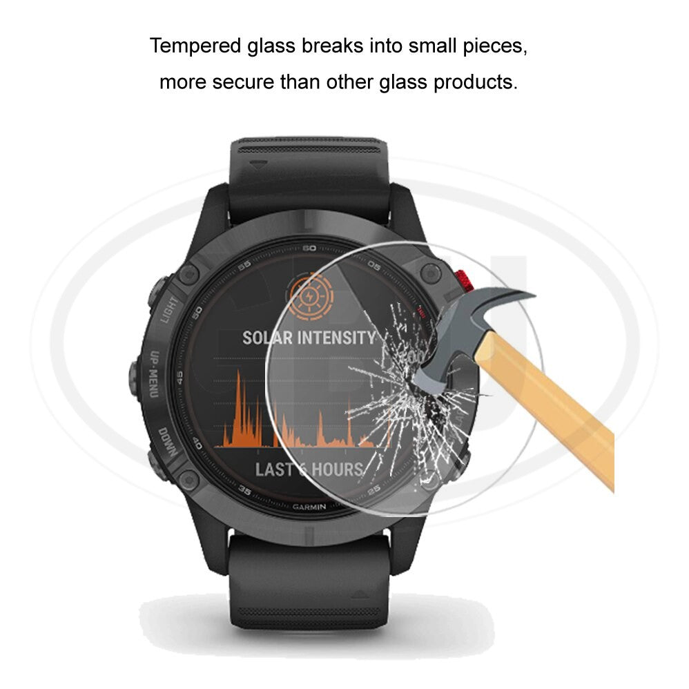 [2pcs] Fenix 6X / Fenix 6S / Fenix 6 / Fenix 6 Solar / 6S Solar / 6X Solar Screen Protector HD Tempered Glass