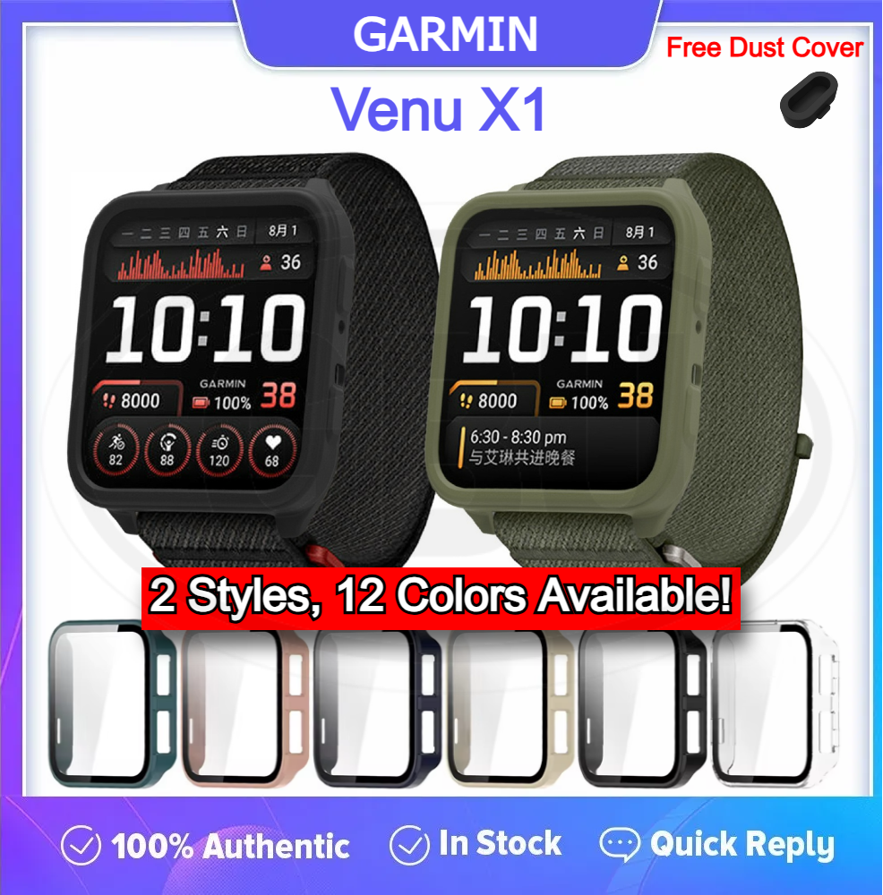 Garmin Venu X1 / Venu X1 Sarung Full Built-in Tempered Glass Cover / Sarung Half Silikon - No Screen