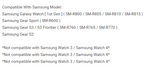 Samsung Galaxy Watch / Gear Sport / Gear S2 / Gear S3 / R760 / R765 / R770 / R800 Dock Charger Wireless Charging Cable