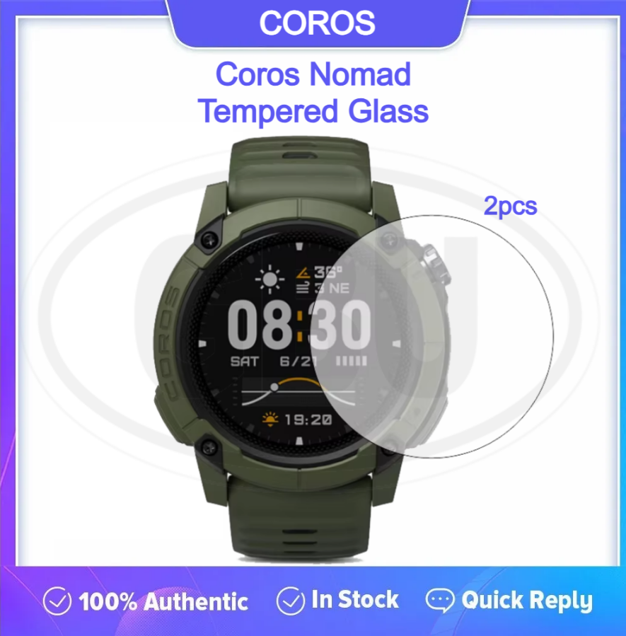 [2pcs] Coros Nomad Screen Protector HD Tempered Glass