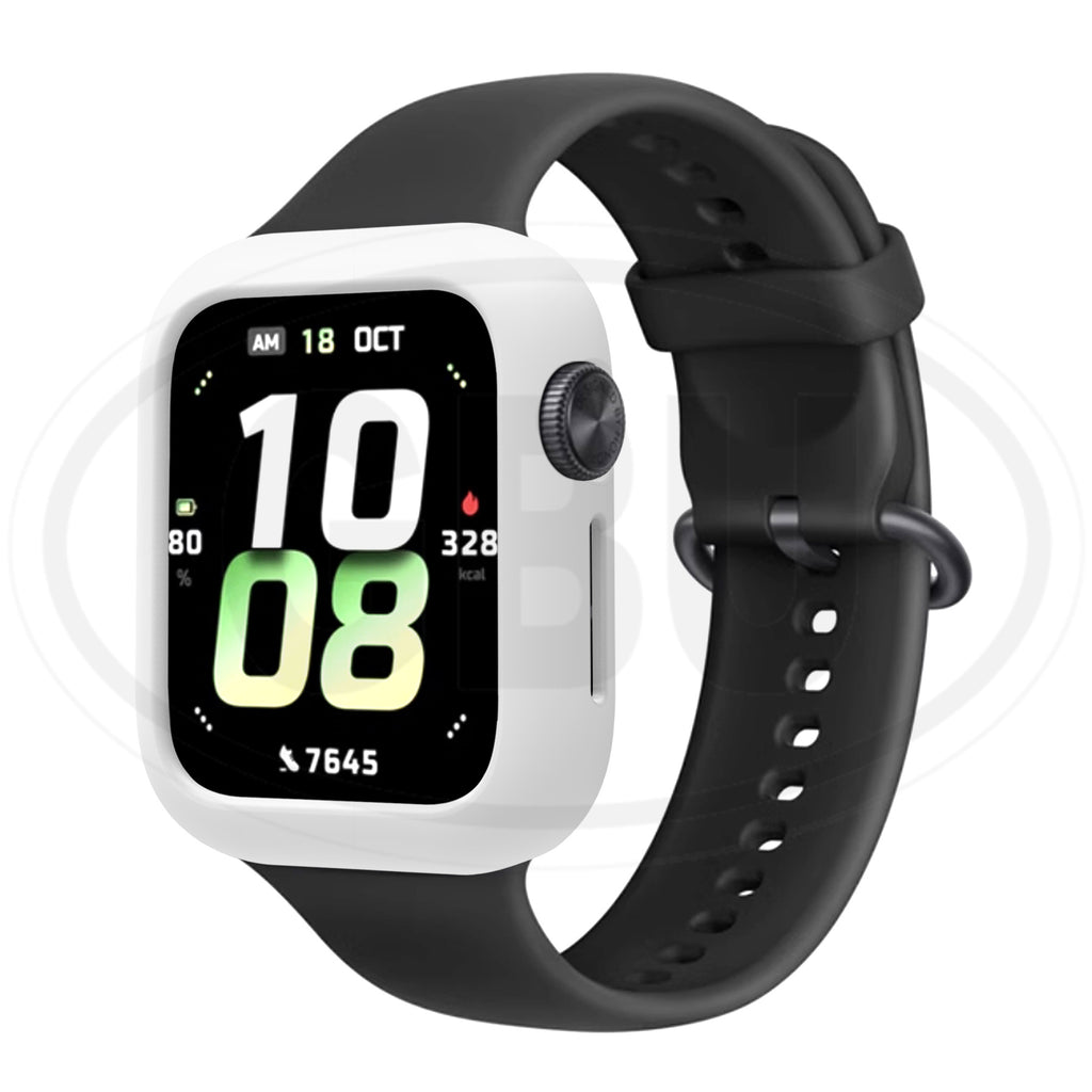 Honor Watch 5 Silicone and Full Cover Case with Tempered Glass Protector Screen - 2-in-1 TPU Cover