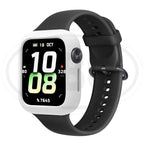 Honor Watch 5 Silicone and Full Cover Case with Tempered Glass Protector Screen - 2-in-1 TPU Cover