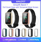 Compatible with Amazfit Band 7 Sarung Full Built-in Tempered Glass Cover (NOT ORIGINAL)