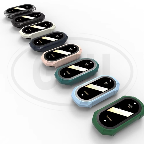 Amazfit Band 5 Case Sarung Full Built-in Tempered Glass Cover