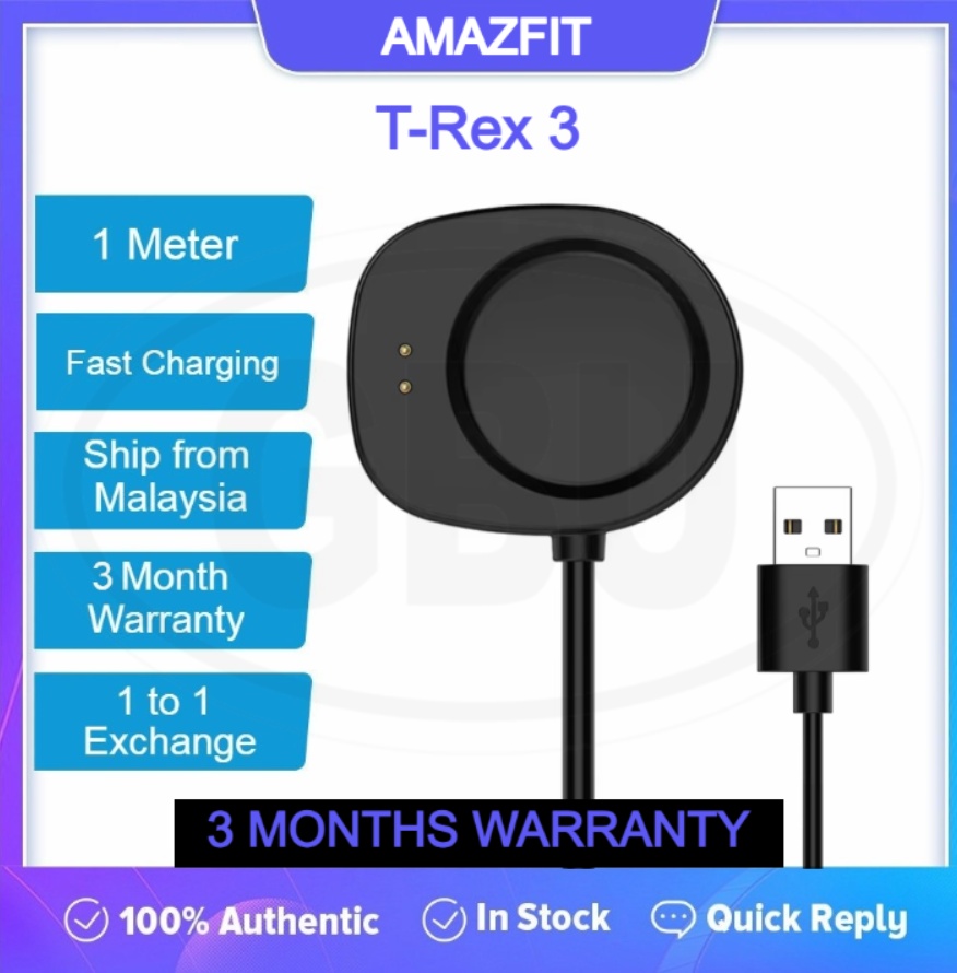 Amazfit T-Rex Ultra / T-Rex 3 / T-Rex 2 / T-Rex Pro / T-Rex Charger USB Magnetic Charging Cable (High Quality)