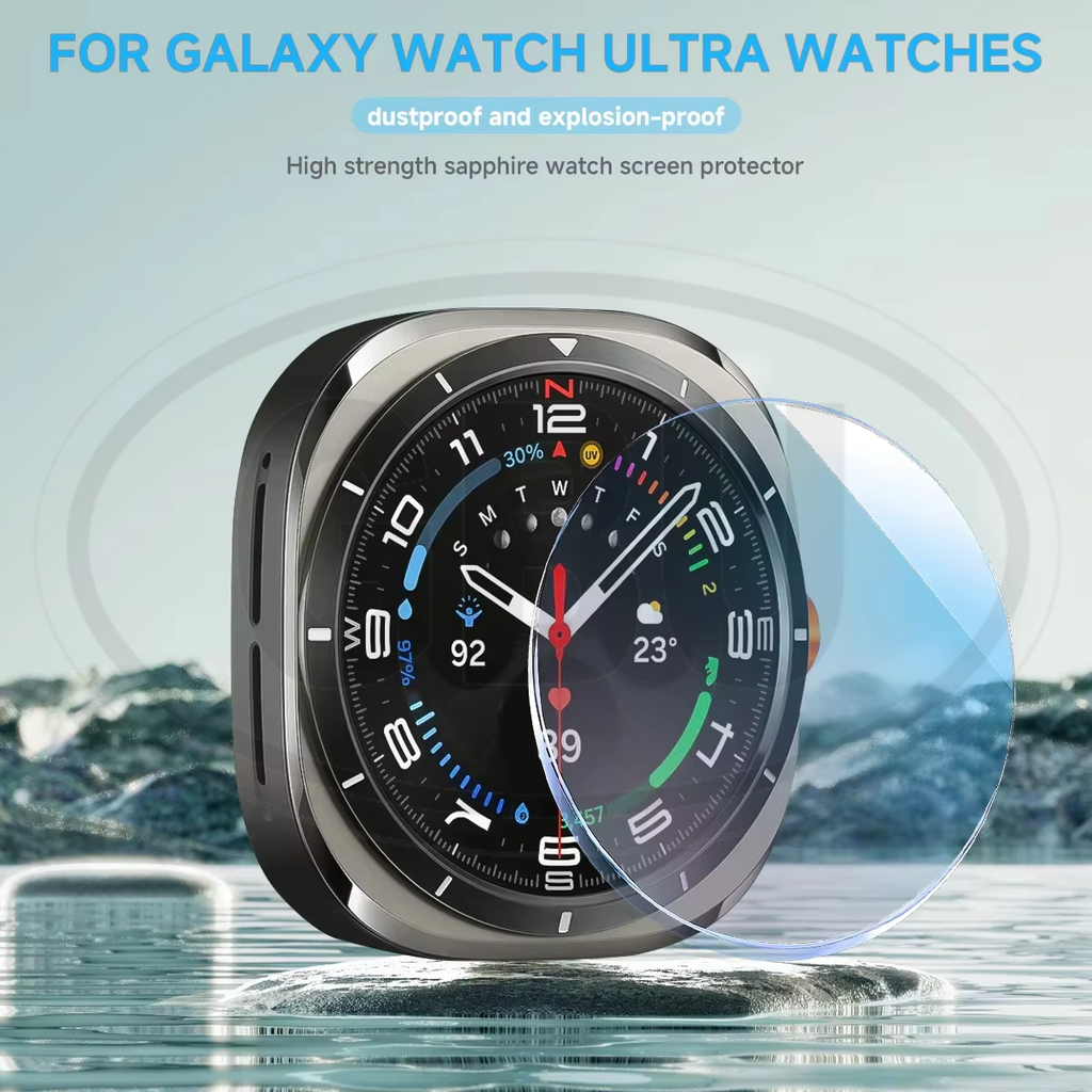 < 2pcs > Samsung Galaxy Watch Ultra (2025) - 47mm / Samsung Ultra Watch 47mm Screen Protector HD Tempered Glass