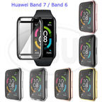 Compatible with Huawei Band 9 / Huawei Band 8 / Huawei Band 7 / Huawei Band 6 Sarung Full TPU Built-in Screen Protector Cover (NOT ORIGINAL)