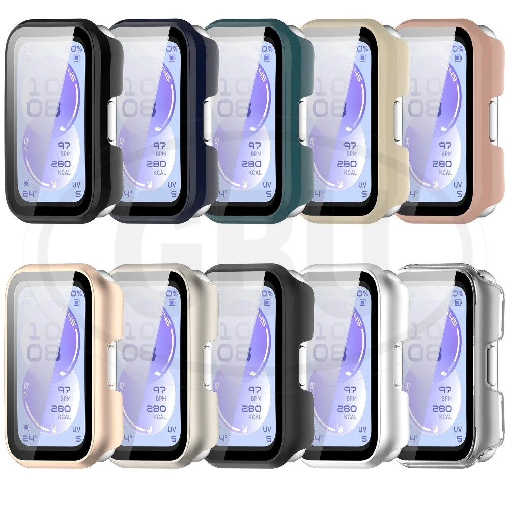 Huawei Band 11 / Huawei Band 11 Pro Sarung Full Built-in Tempered Glass / Sarung Half Silikon - No Screen Cover