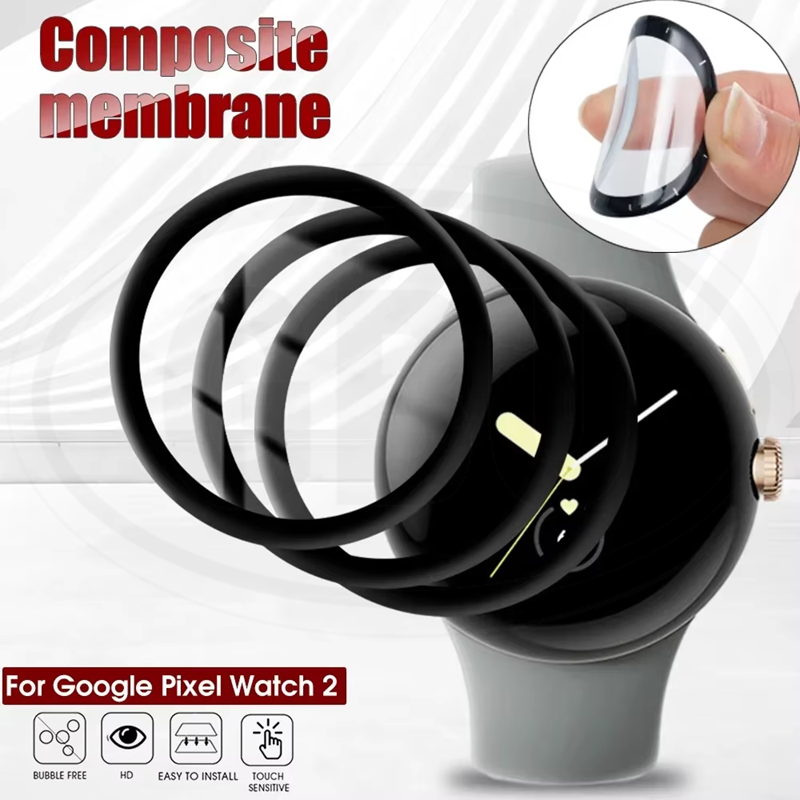 [2pcs] Google Pixel Watch 3 / Google Pixel Watch 2 / Google Pixel Watch Full Cover 3D Screen Protector - Full Screen