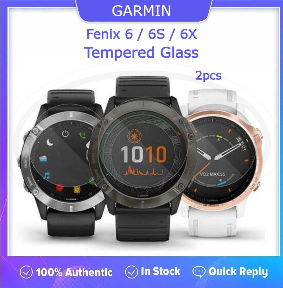 [2pcs] Garmin Fenix 6 / Fenix 6S / Fenix 6X Screen Protector HD Tempered Glass