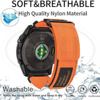 Garmin Nylon Watch Strap for Fenix E 8 47mm 7 6 5 / Instinct 2 / Forerunner 965 / FR955/FR945/FR935 QuickFit Watch Band
