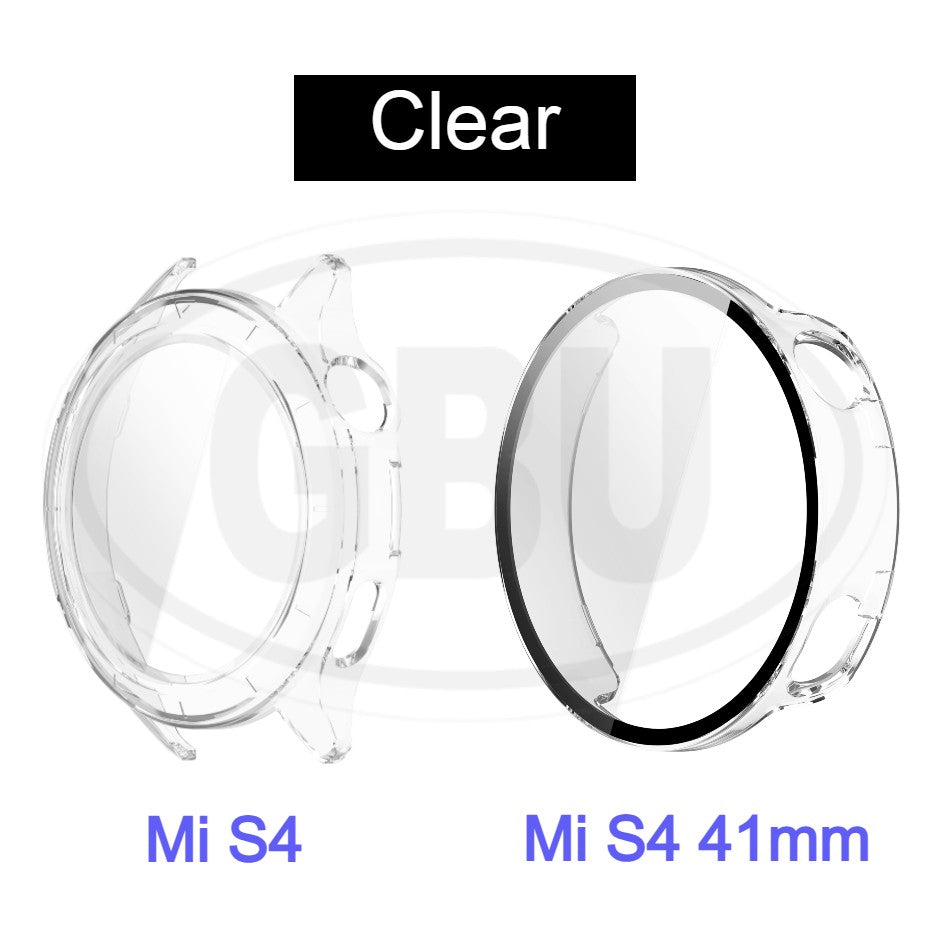 Xiaomi Watch S4 / Mi Watch S4 41mm Full Cover Case with Tempered Glass Protector Screen - 2-in-1 TPU Cover