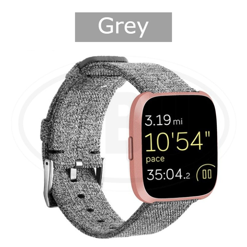 Fitbit Versa / Versa Lite / Versa 2 Tali Silikon Lembut / Woven Fabric Strap / Leather / Milan Loop Watch Strap - 22mm