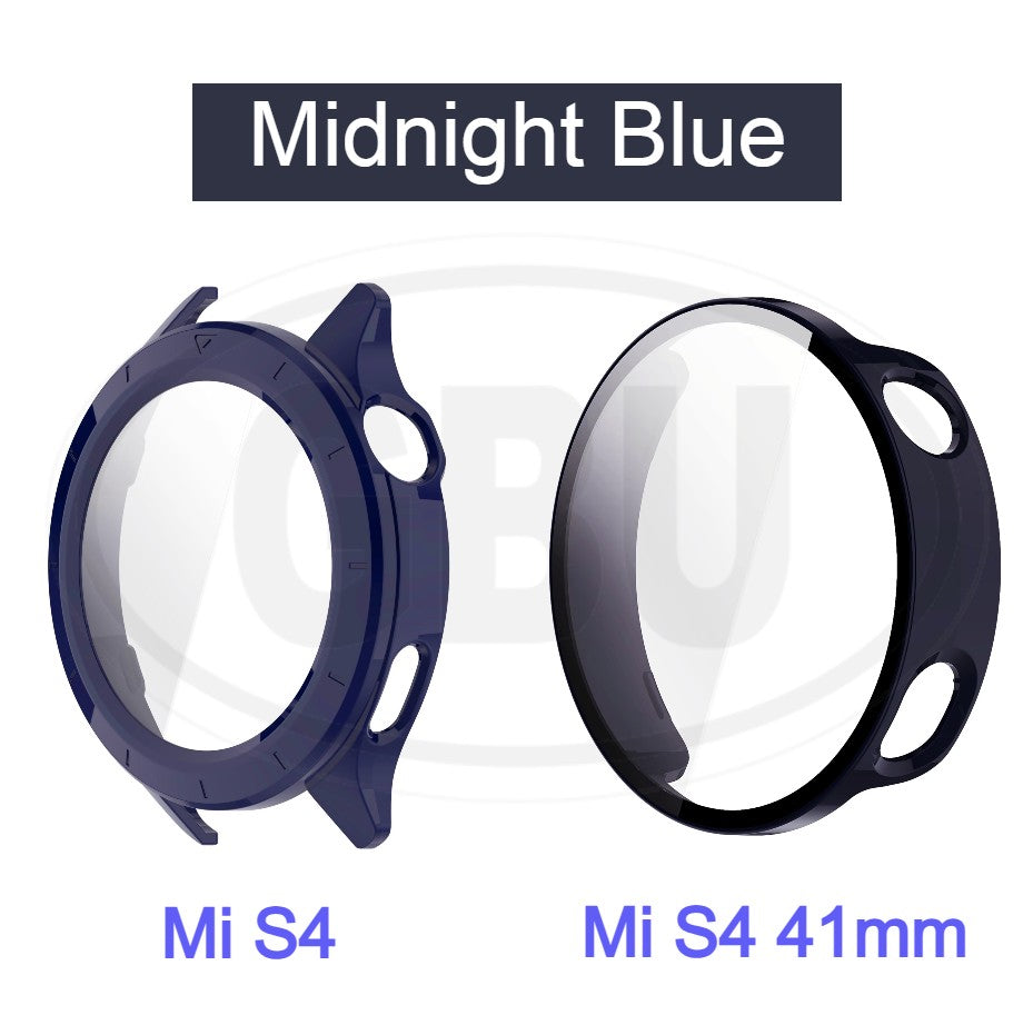 Xiaomi Watch S4 / Mi Watch S4 41mm Full Cover Case with Tempered Glass Protector Screen - 2-in-1 TPU Cover