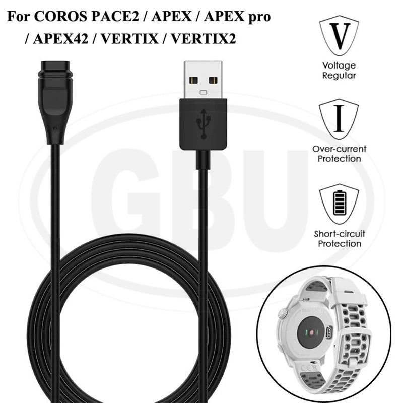 Coros Pace 3 / Pace 2 / Vertix 2 / Apex 2 / Apex Pro /  Apex 46mm / Apex 42mm USB Charging Cable Charger (High Quality)