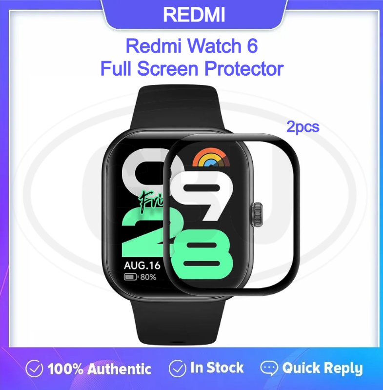 [2pcs] Redmi Watch 6 / Redmi 6 3D Full Cover Screen Protector - Full Screen