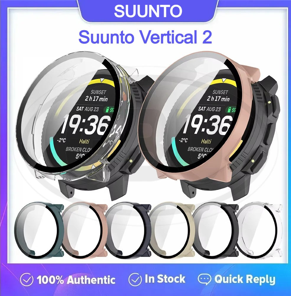 Suunto Vertical 2 Sarung Full Built-in Tempered Glass Cover