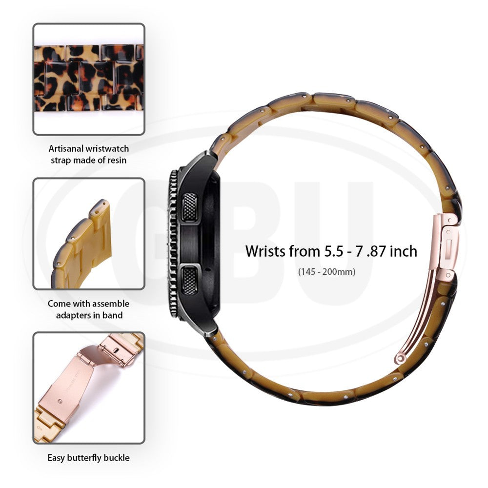 Resin Transparent Loop Watch Strap Band for model Amazfit / Coros / Fossil / Garmin / Huawei / Realme / Samsung / Xiaomi