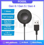 Fossil Gen 6 / Gen 5 / Gen 4 USB Magnetic Charger Dock Cradle Cable