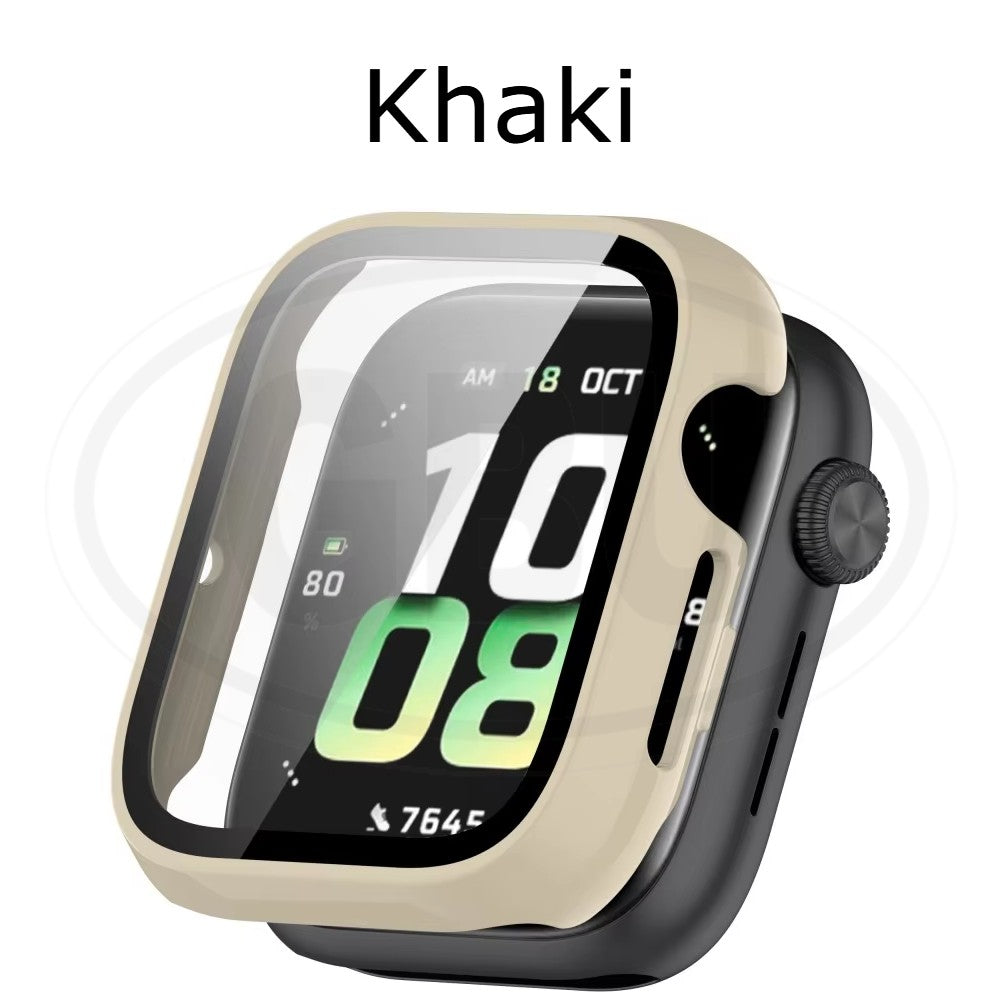 Honor Watch 5 Silicone and Full Cover Case with Tempered Glass Protector Screen - 2-in-1 TPU Cover