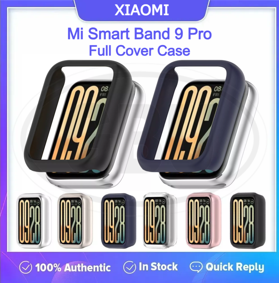 Xiaomi Smart Band 9 Pro / Mi Band 9 Pro / Band 9 Pro Full Cover Case with Tempered Glass Protector Screen - 2-in-1 Cover