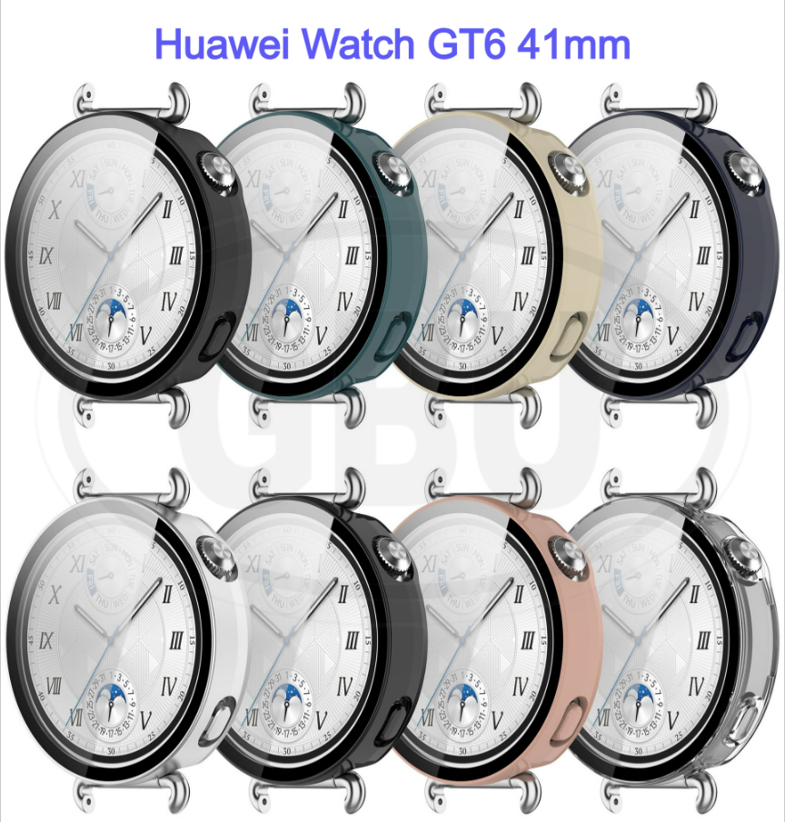 Huawei GT6 46mm / GT6 41mm Sarung Full TPU Built-in Screen Protector Cover / Sarung Half Silikon - No Screen