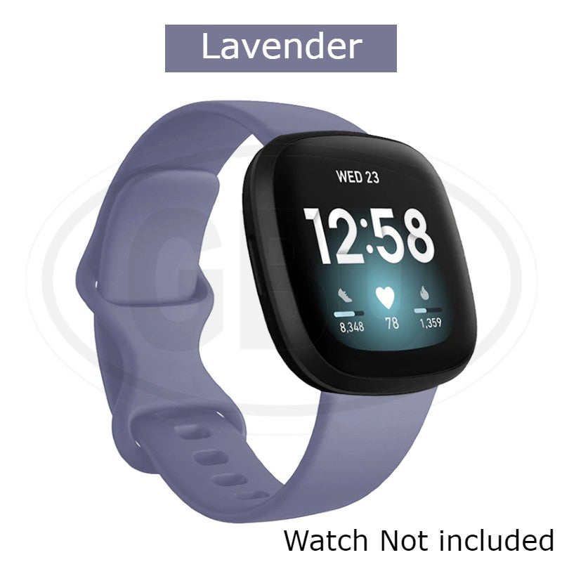 Fitbit Versa 4 / Sense 2 / Versa 3 / Sense Smart Watch Soft Silicone Replacement Band Strap - Small size